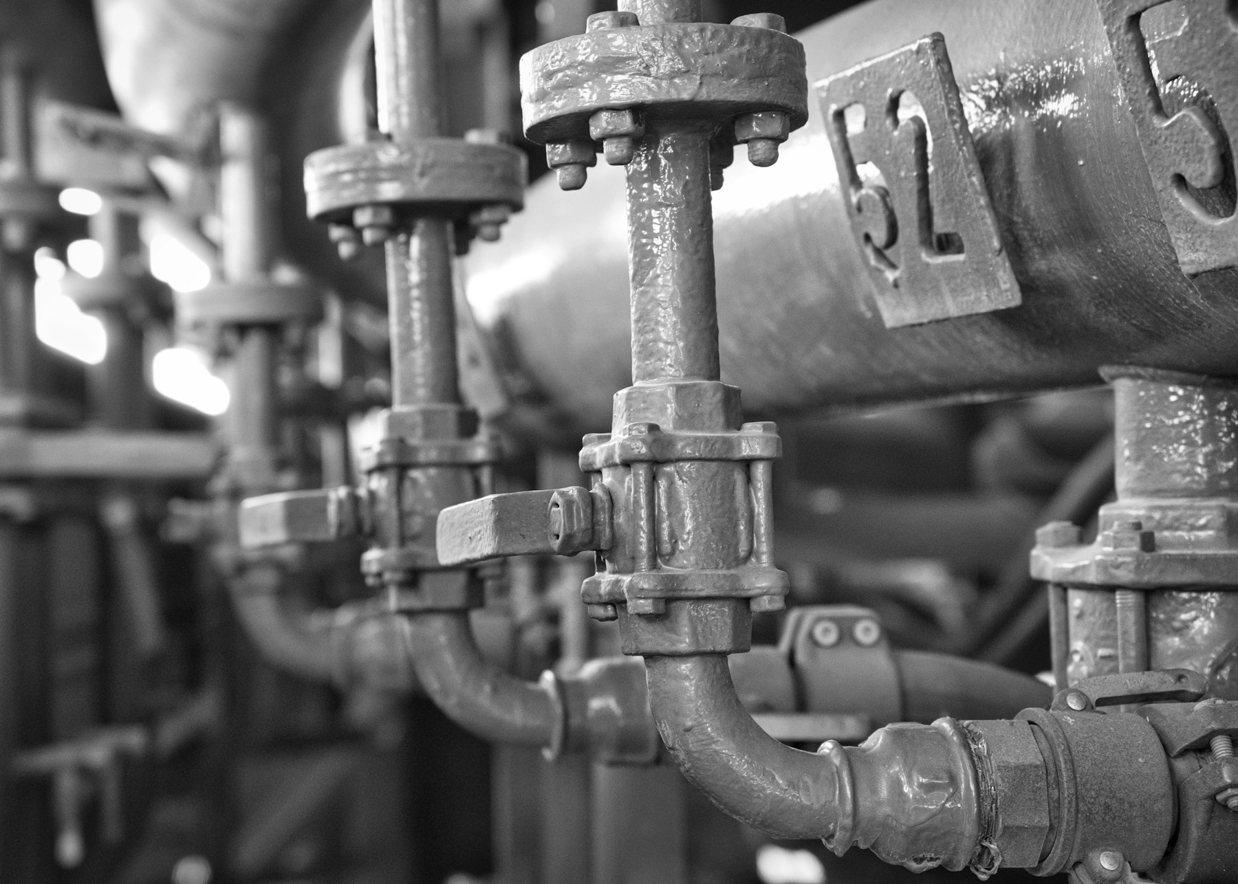 Industrial valves and piping